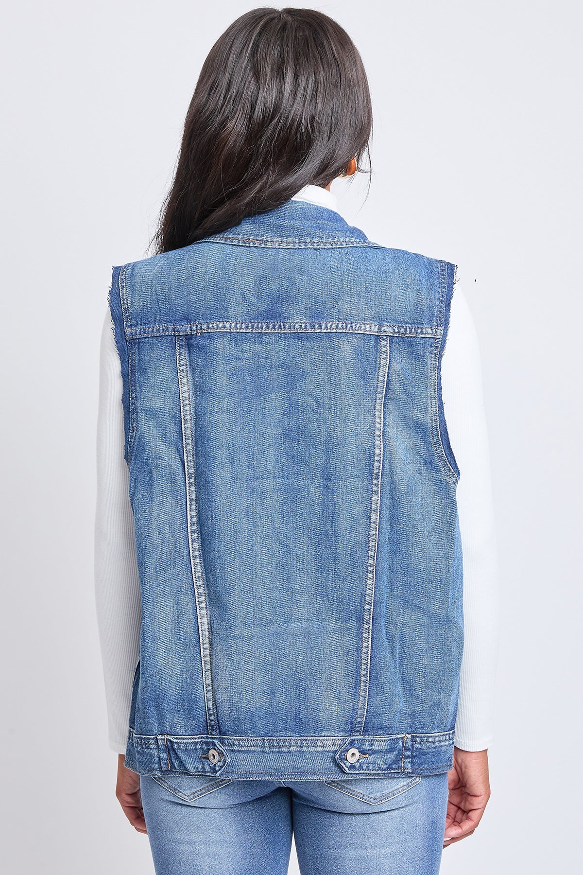 Women's Oversized Boyfriend Fit Denim Vest