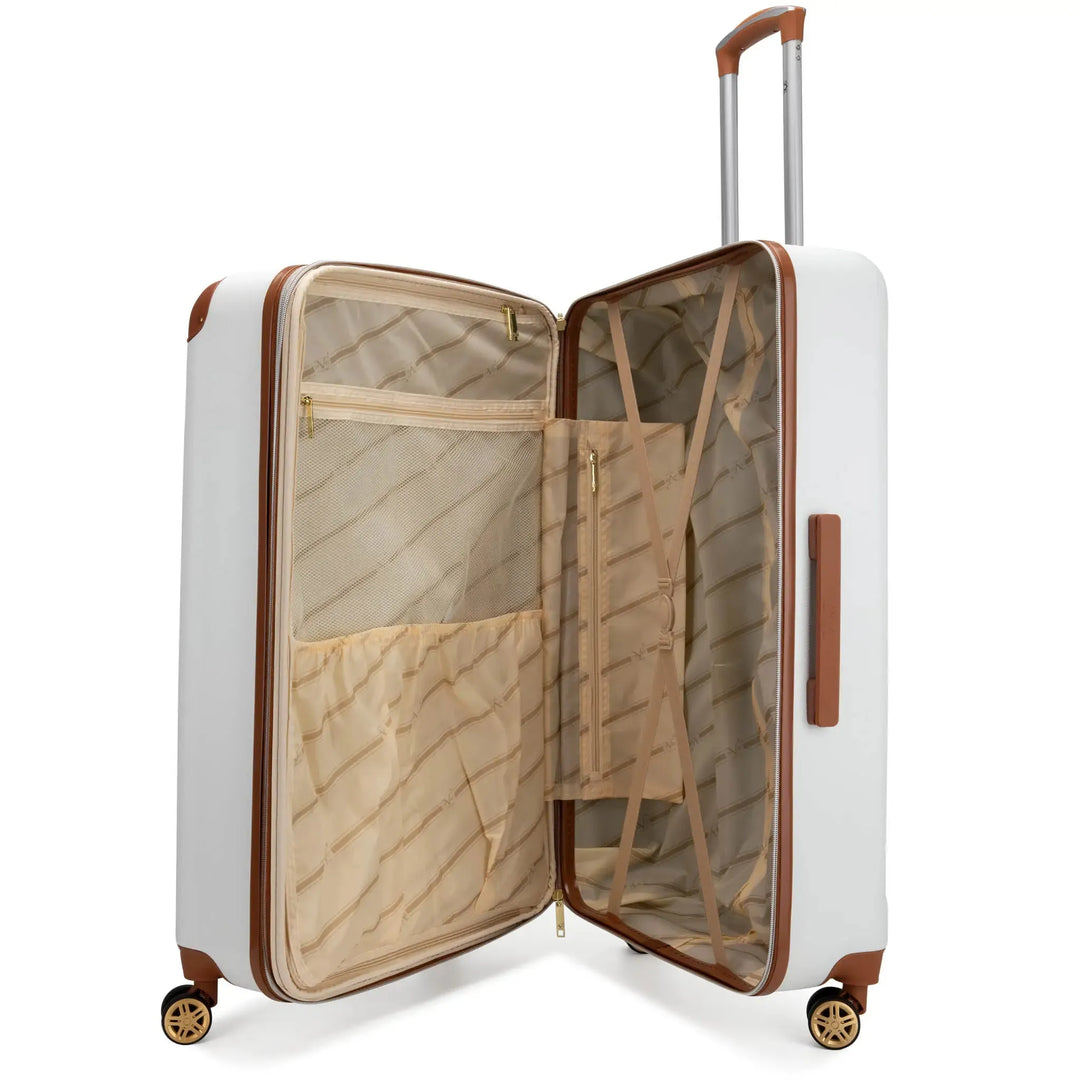 Vintage 3 Piece Expandable Retro Luggage Set