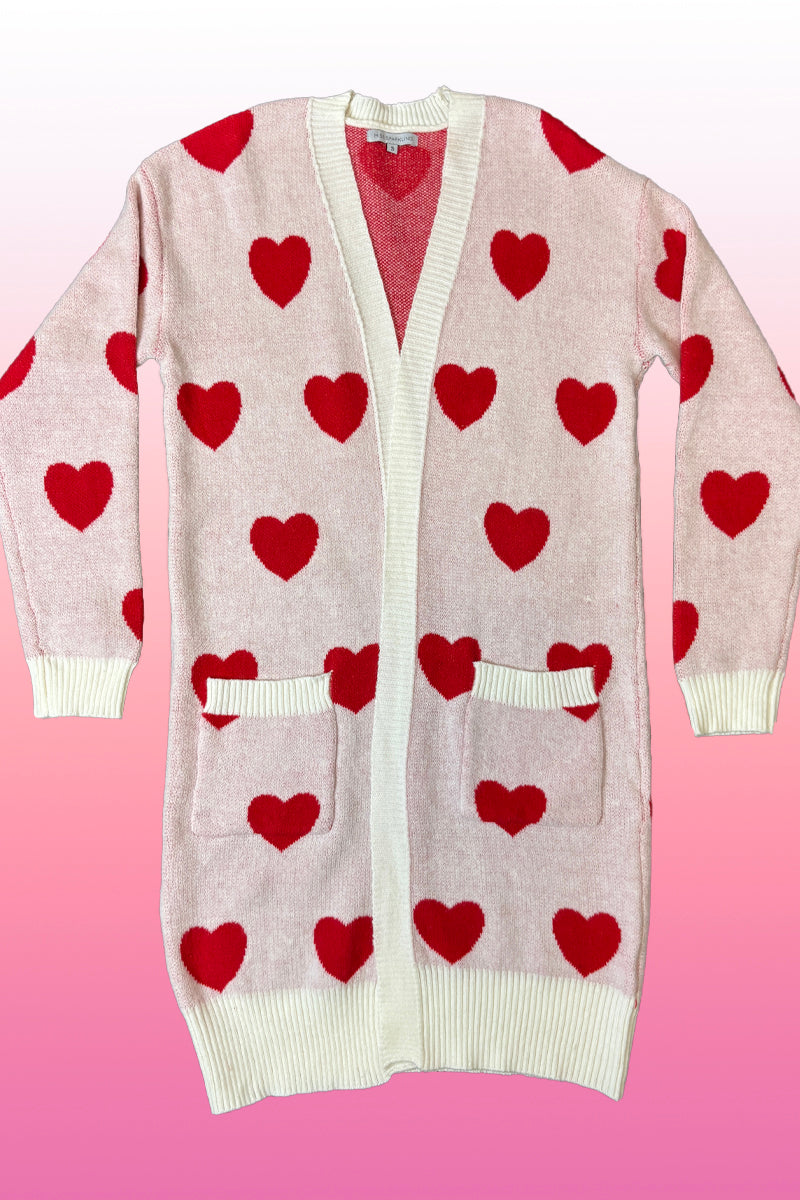 All over heart Cardigan