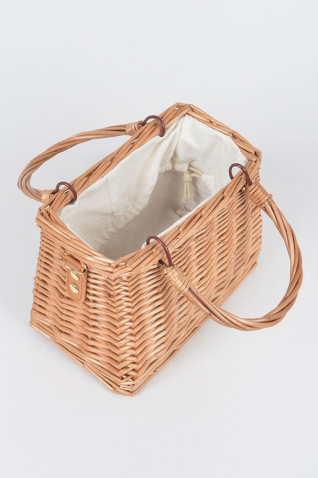 Bamboo Clutch W Faux Pearl Strap