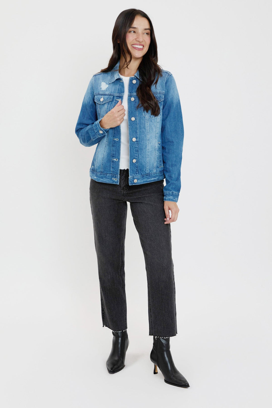Women's Distressed Denim Jacket