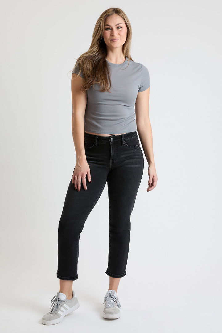 Women's Premium Stretch Cropped Slim Straight Jeans