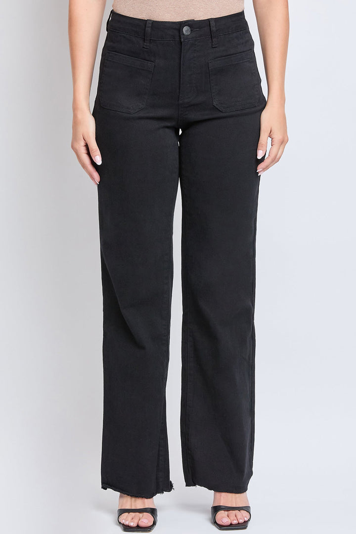 Women's High Rise Snip To Fit Wide Leg Pant