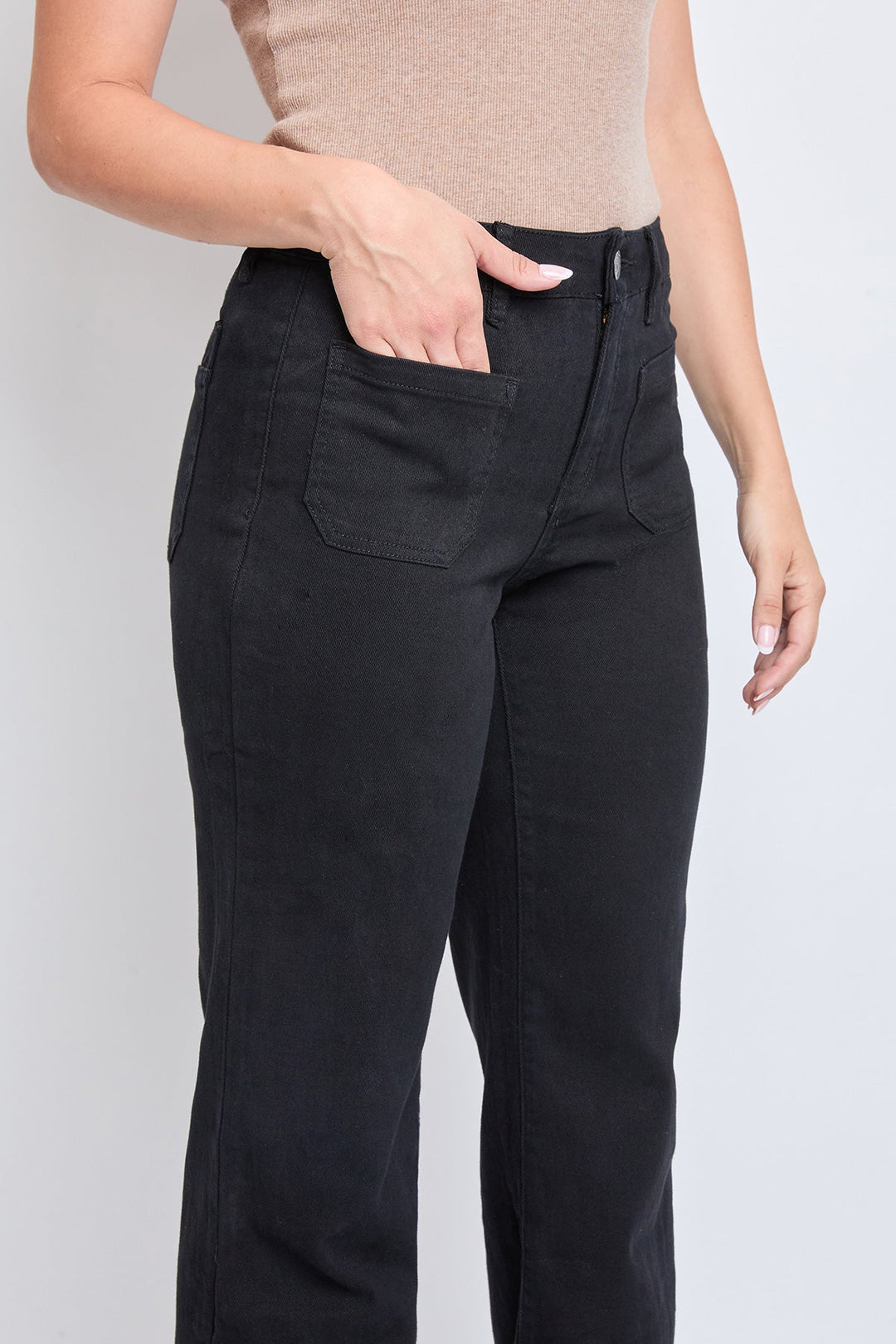 Women's High Rise Snip To Fit Wide Leg Pant