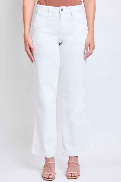 Women's High Rise Pork Chop Pocket Wide Leg Pant