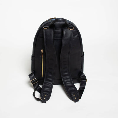 Black Carrier Leather Backpack