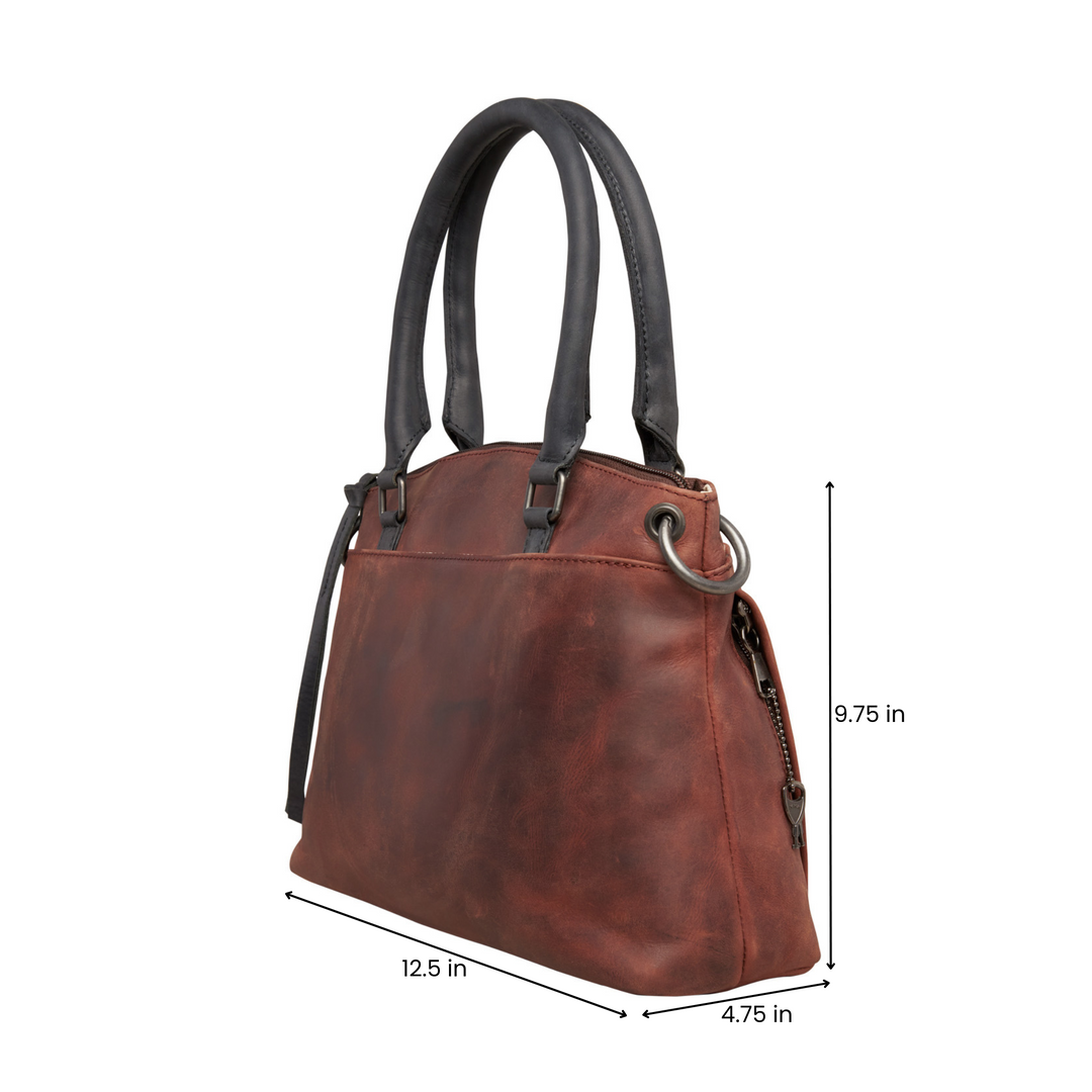Concealed Carry Whitely Leather Satchel by Lady Conceal