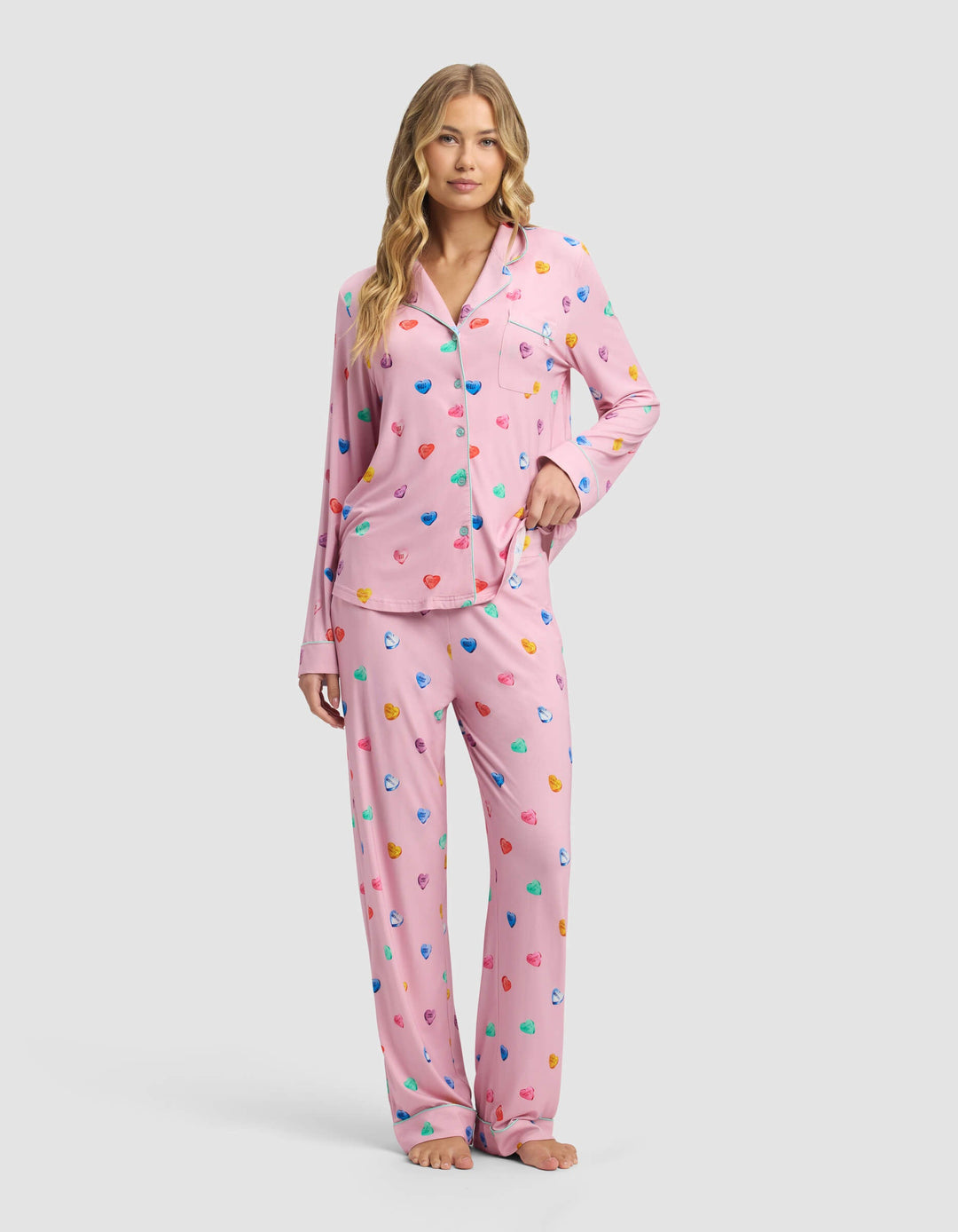 Women's Bamboo Stretch-Knit Long Sleeve Pajama Set