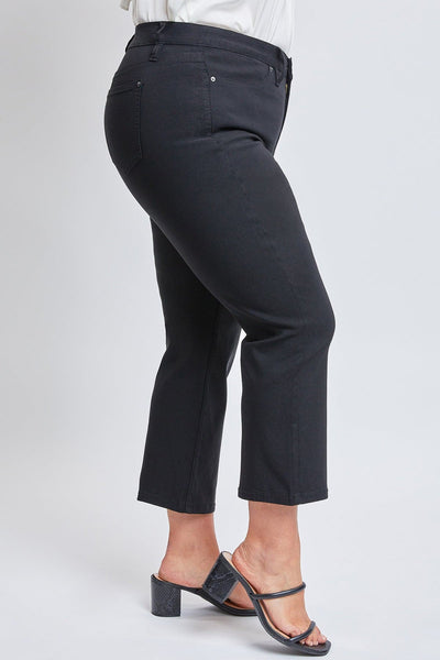 Women's Plus Size Hyperstretch High Rise Cropped Wide Leg Flood Pants