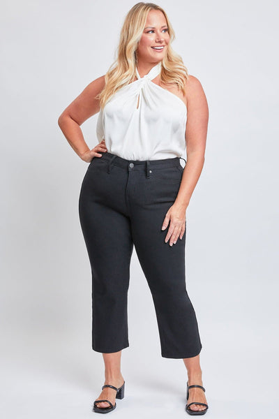 Women's Plus Size Hyperstretch High Rise Cropped Wide Leg Flood Pants