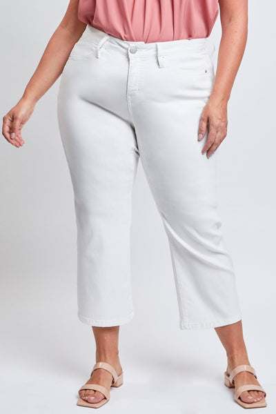 Women's Plus Size Hyperstretch High Rise Cropped Wide Leg Flood Pants