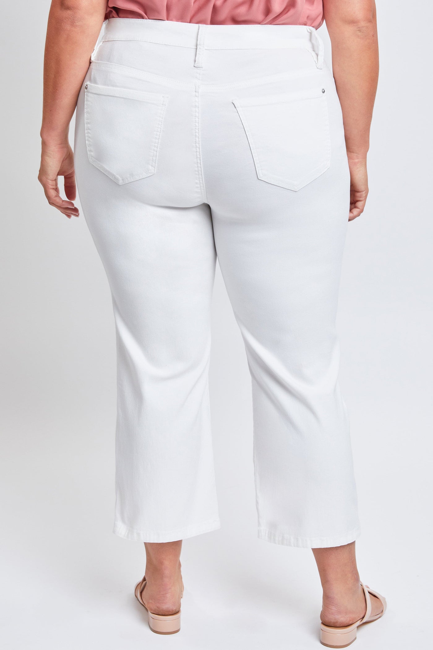 Women's Plus Size Hyperstretch High Rise Cropped Wide Leg Flood Pants