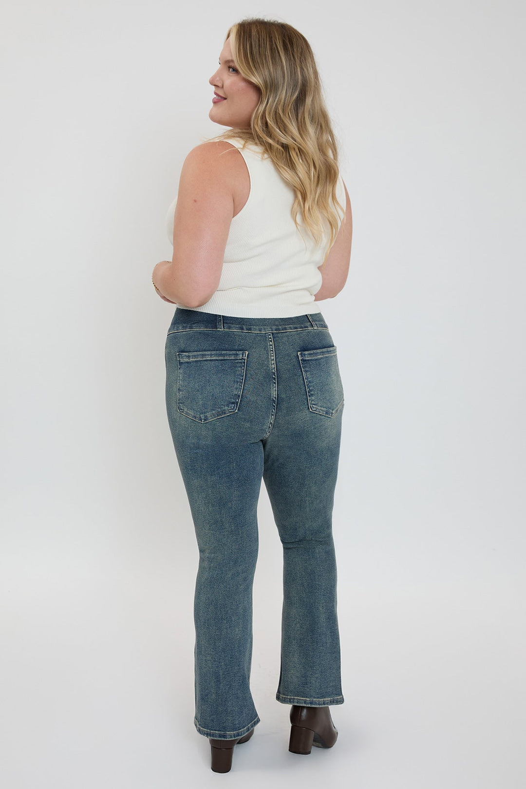 Women's Plus 3-Button Bootcut Jeans