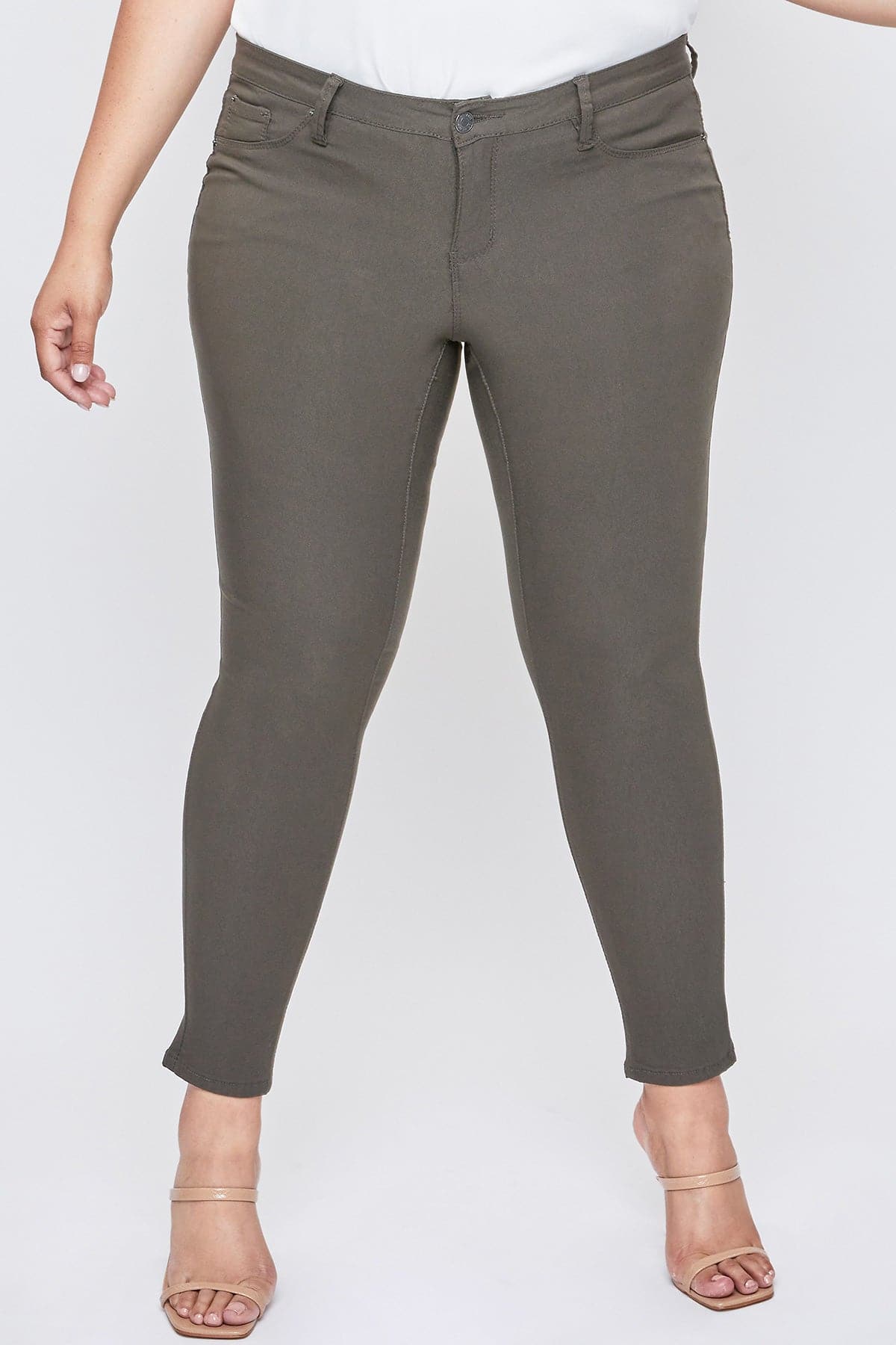 Women's Plus Size Hyperstretch Skinny Pants, Dark Olive