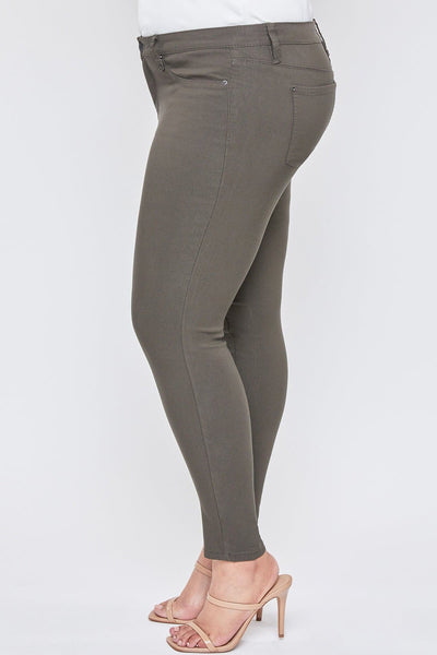 Women's Plus Size Hyperstretch Skinny Pants, Dark Olive