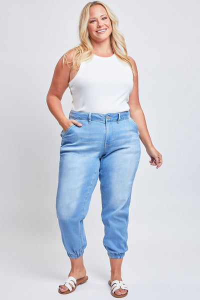 Women's Plus Size Joggers with Elastic Hem