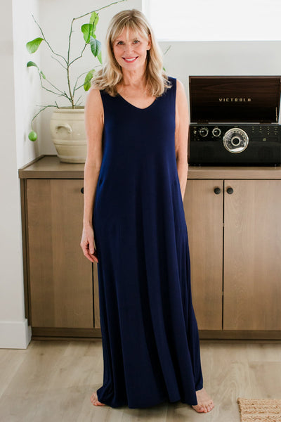 Kinsley Sleeveless Bamboo Maxi Dress