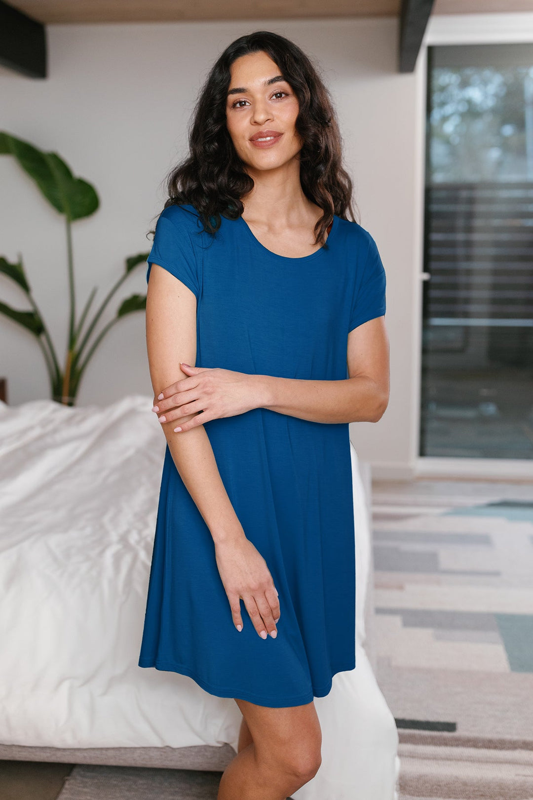 The Perfect Nightshirt - Cap Sleeve Oversized Bamboo Nightshirt