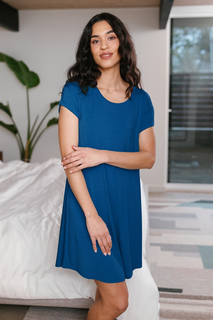 The Perfect Nightshirt - Cap Sleeve Oversized Bamboo Nightshirt