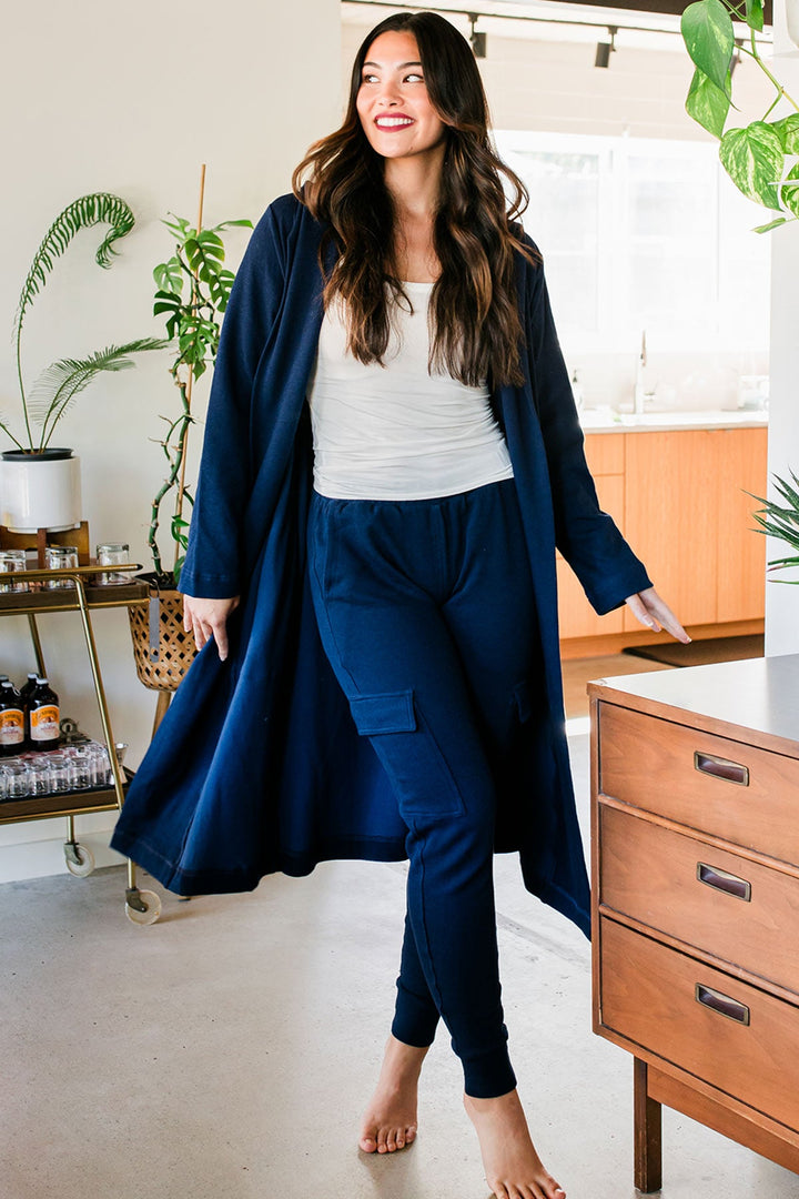Fay Bamboo &amp; Organic Cotton Sweatshirt Cargo Joggers