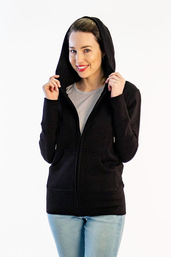 Scarlet Zip-Up Bamboo &amp; Organic Cotton Hooded Jacket Sweatshirt