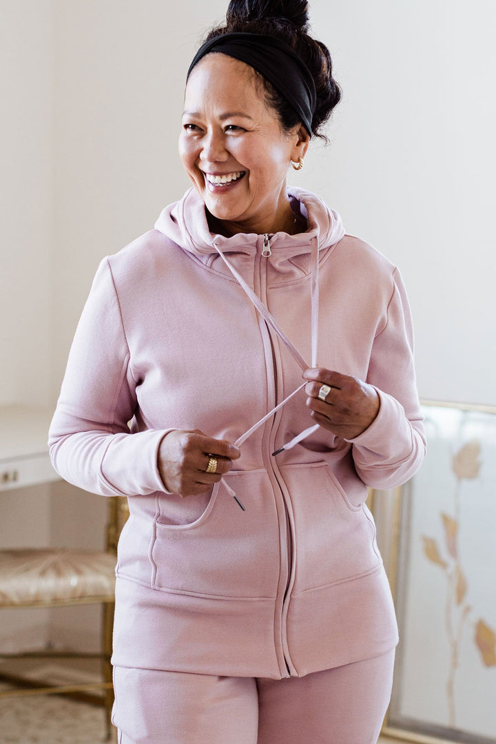 Scarlet Zip-Up Bamboo &amp; Organic Cotton Hooded Jacket Sweatshirt