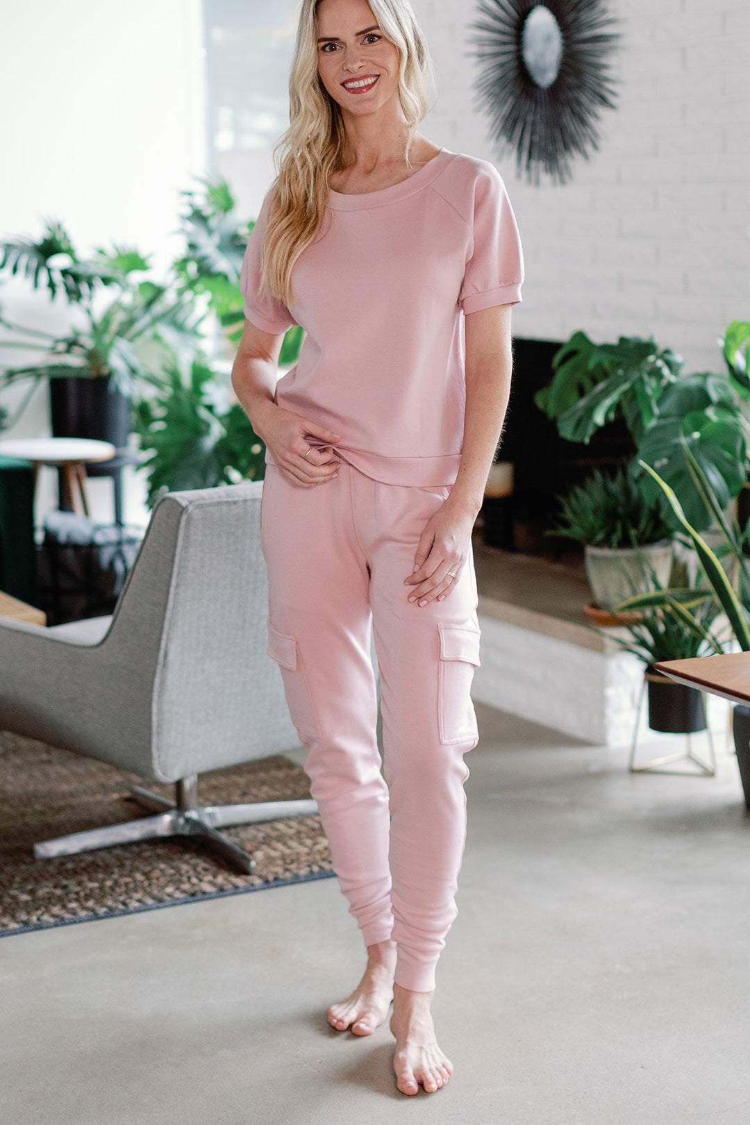 Fay Bamboo &amp; Organic Cotton Sweatshirt Cargo Joggers