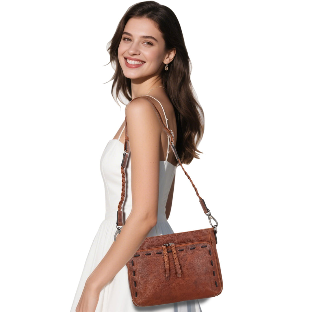 Concealed Carry Zoe Leather Crossbody by Lady Conceal