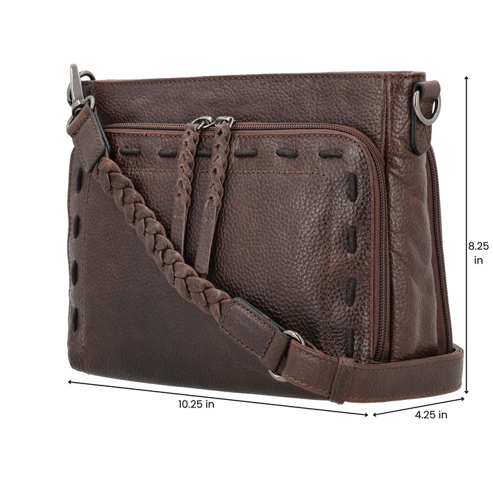 Concealed Carry Zoe Leather Crossbody by Lady Conceal