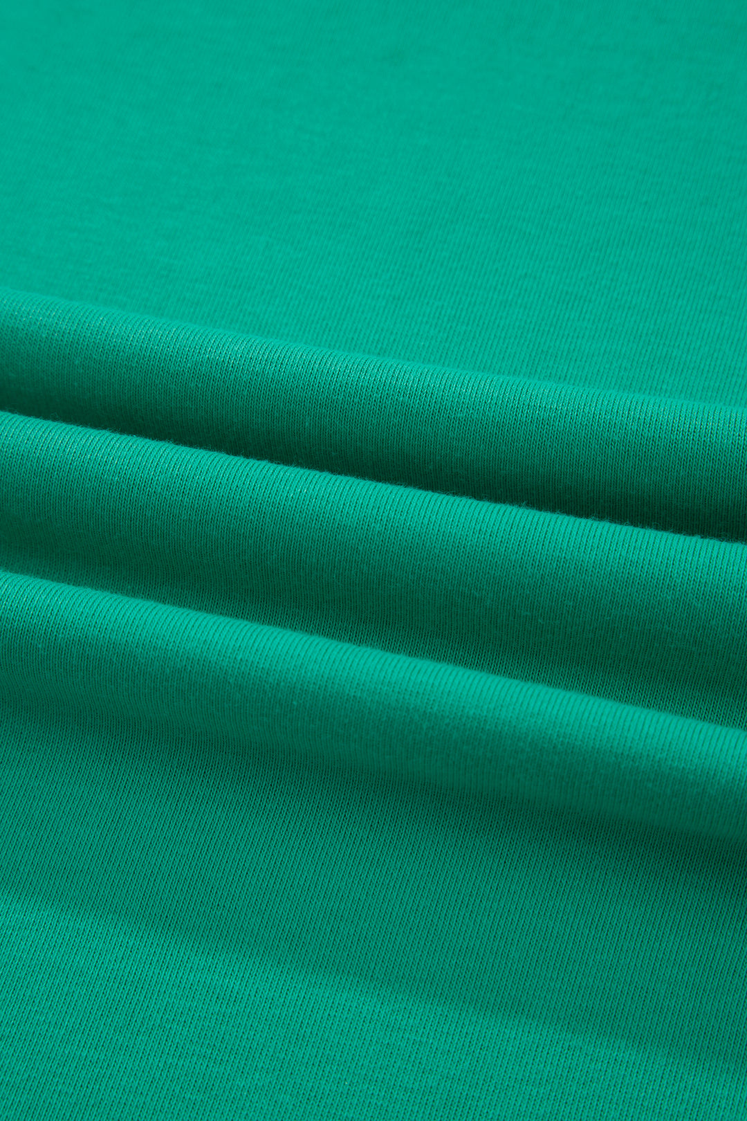 Sea Green Solid Color Snap Button Polo Collar Short Sleeve Scallop Hem Mini Dress