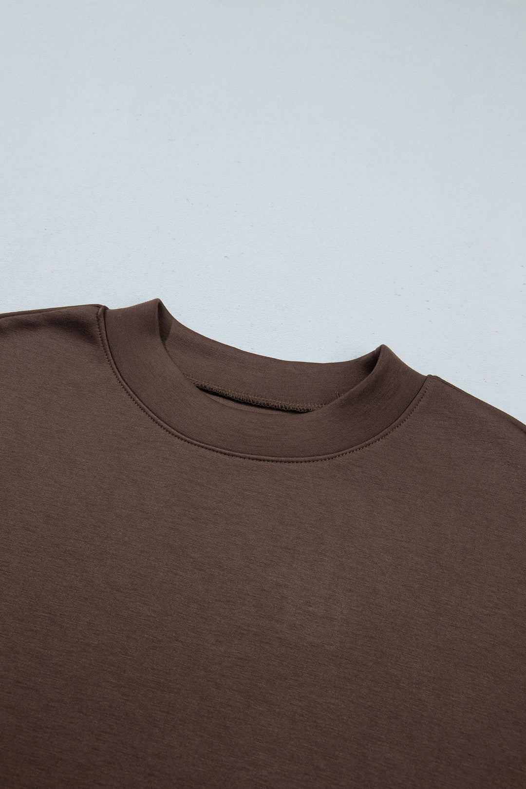 Coffee Camouflage Sleeve Crewneck Baggy Pullover Sweatshirt