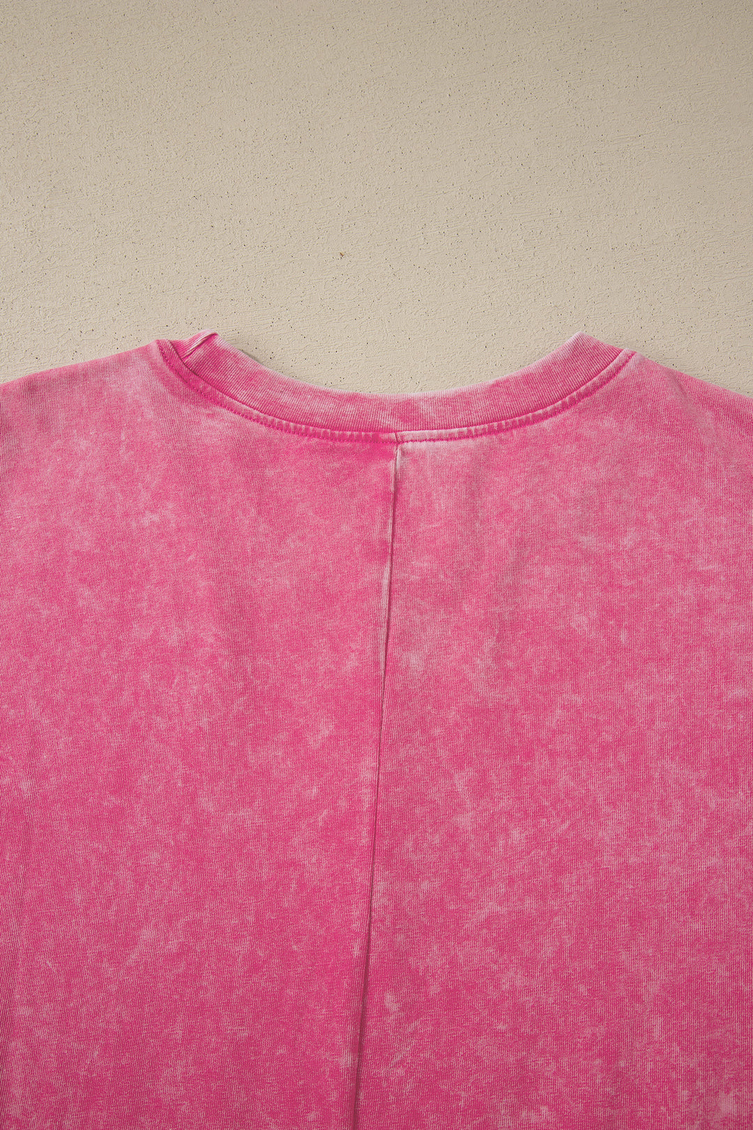 Sachet Pink Solid Color Cotton Mineral Washed Oversize Tee