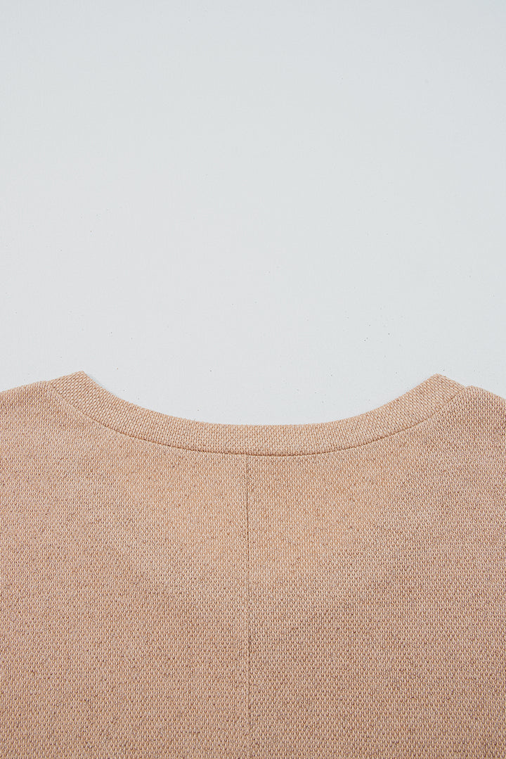 Parchment Plus Size Drop Shoulder Knit Tunic Top