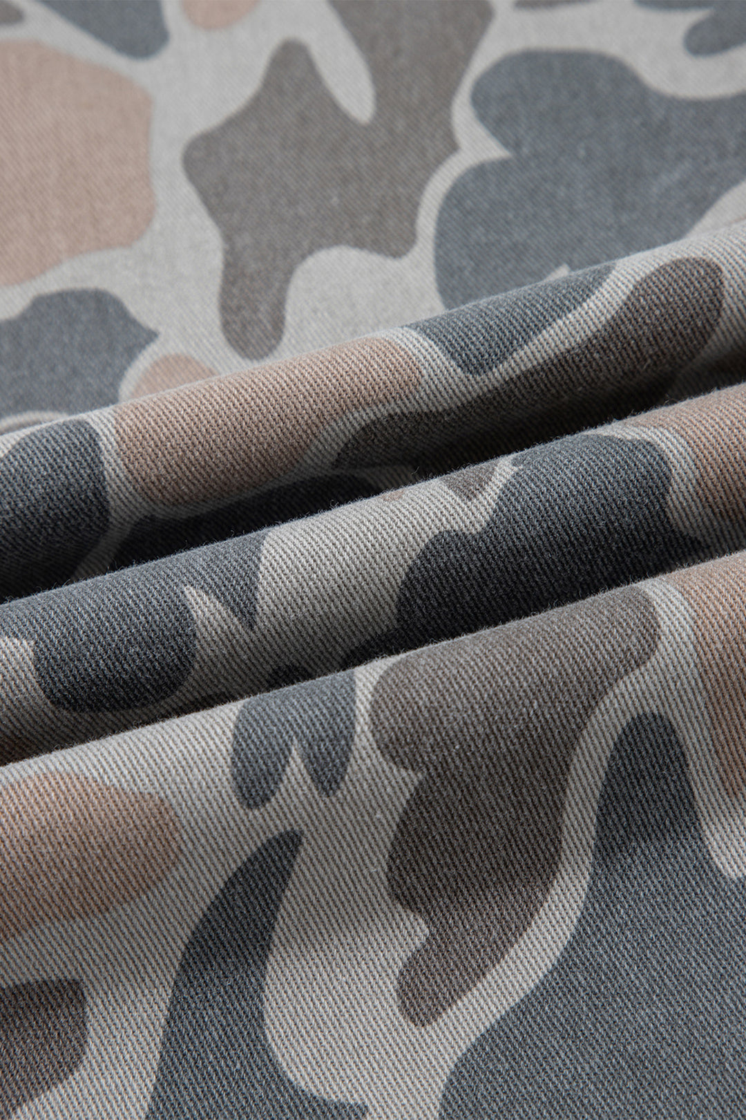 Multicolour Plus Size Camouflage Print High Rise Barrel Jeans