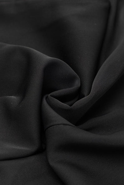 Fabric texture of black wide leg jumpsuit