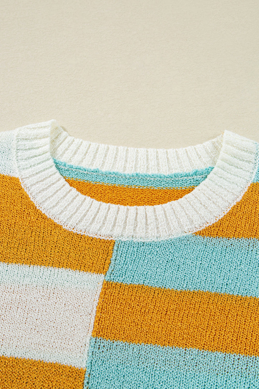 Abigail Block Striped Pullover Sweater