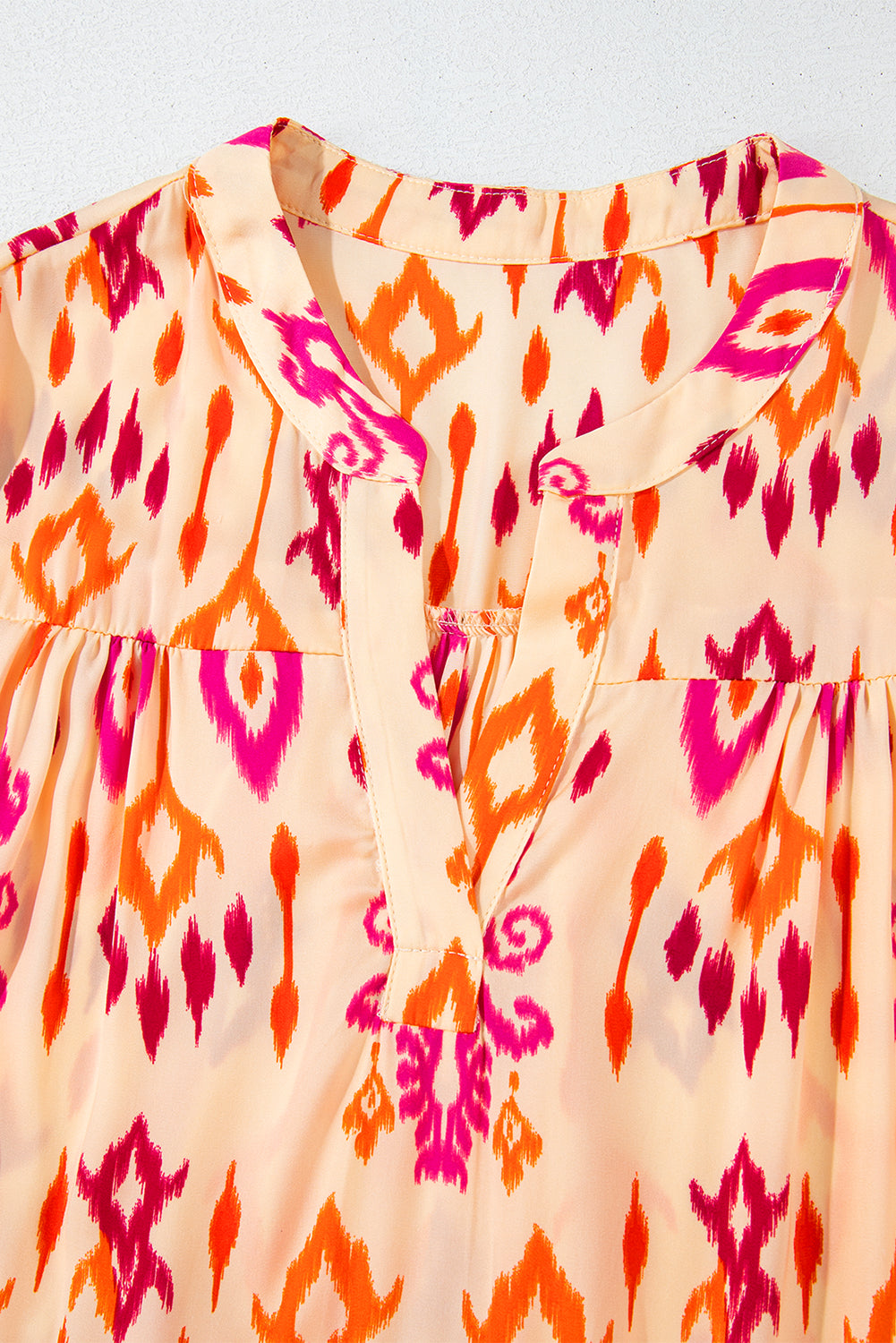 Orange Western Abstract Geometric Printed Maxi Dress