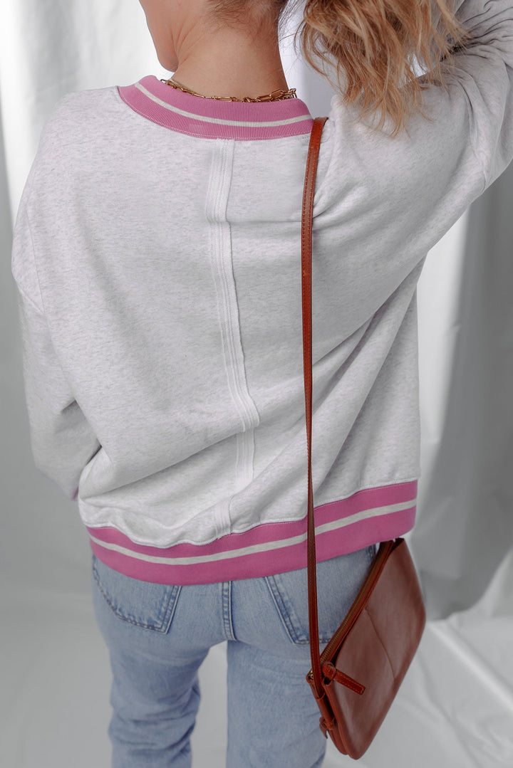 Caroline Flower Crew Neck Sweatshirt