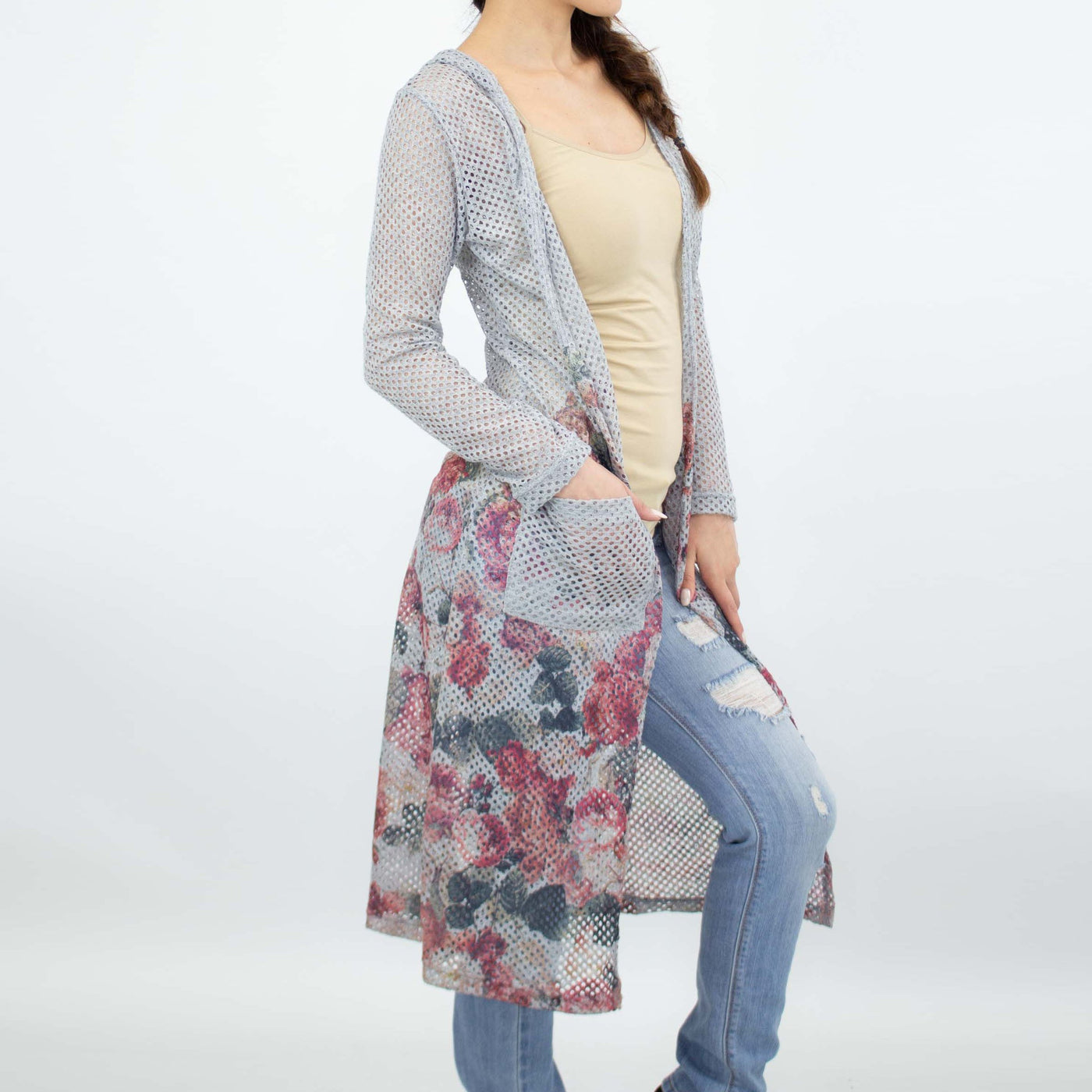 Long Sleeve Hooded Light Cardigan