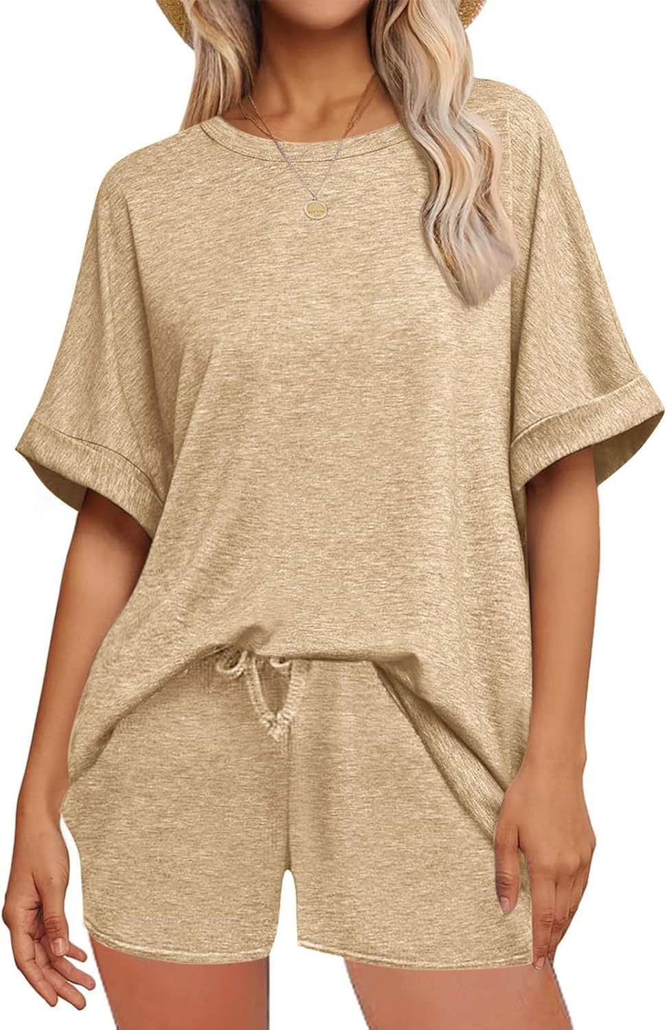 👕 Oversized T-Shirt &amp; Drawstring Shorts Set – Ultimate Casual Comfort