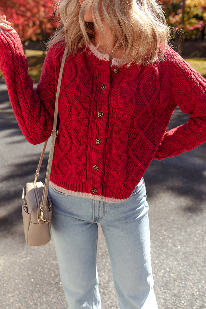Kennedy Cable Knit Buttoned Cardigan