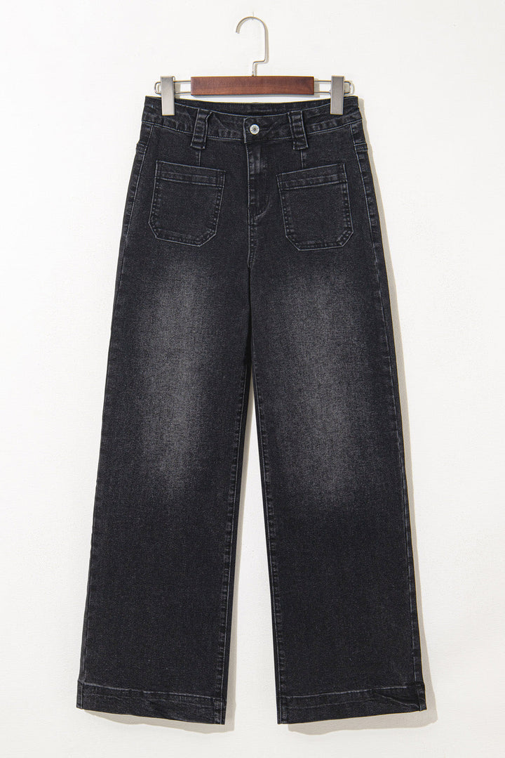 Victoria Wide Leg Pocketed High Waist Jeans
