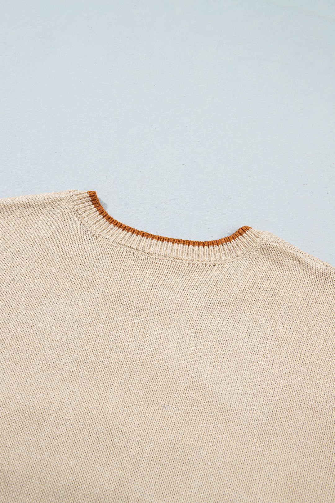 Parchment Corder HOWDY Letter Graphic Crew Neck Relaxed Sweater