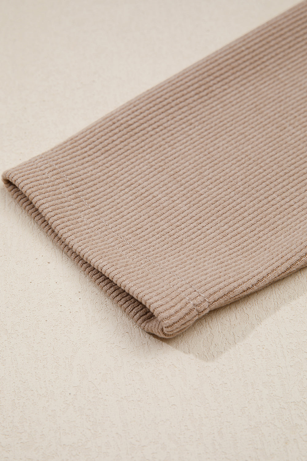 Parchment Thermal Textured Leopard Drawstring Baggy Hoodie