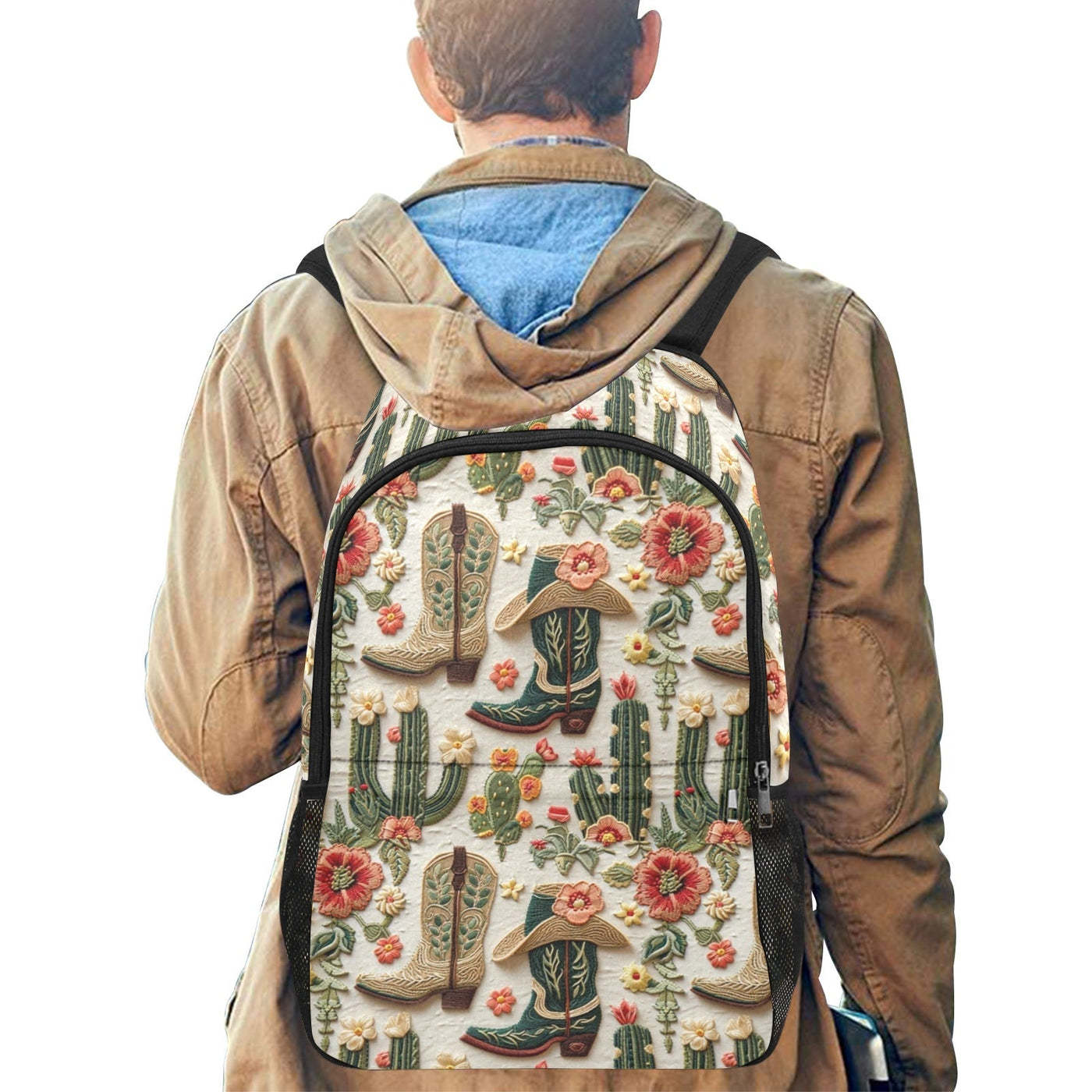 Floral Boots Cactus Backpack