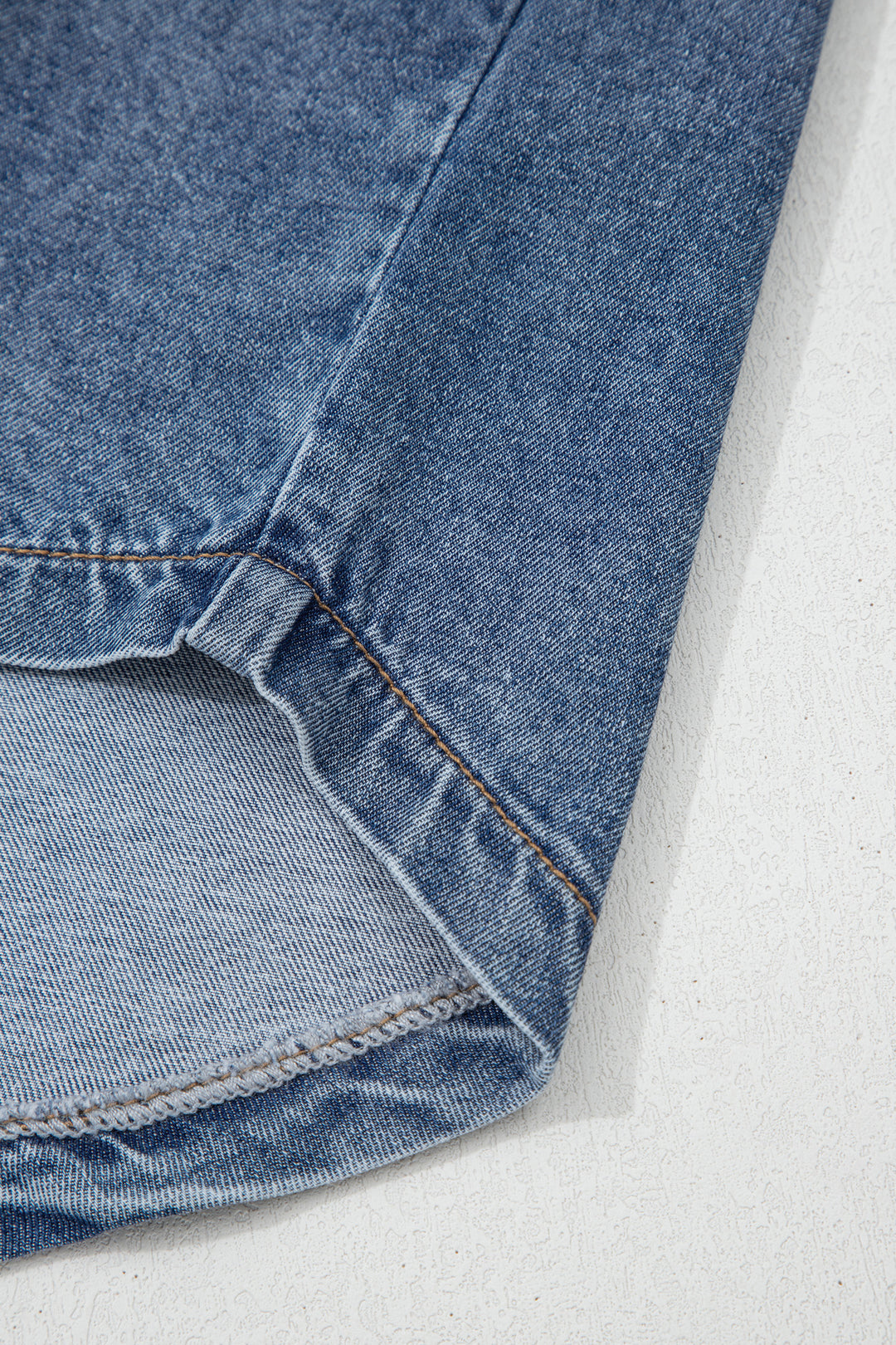 Ashleigh Blue Button Flap Pocket Cuffed Short Sleeve Denim Shirt