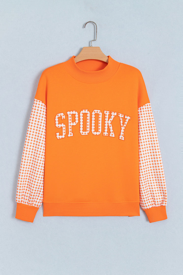 Evergreen Gingham Plaid Oversized Pullover Sweatshirt