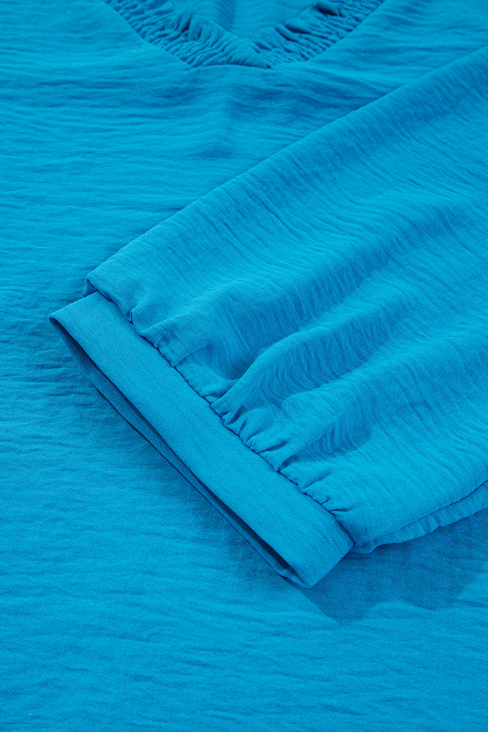 Clara V Neckline Crinkled Blouse