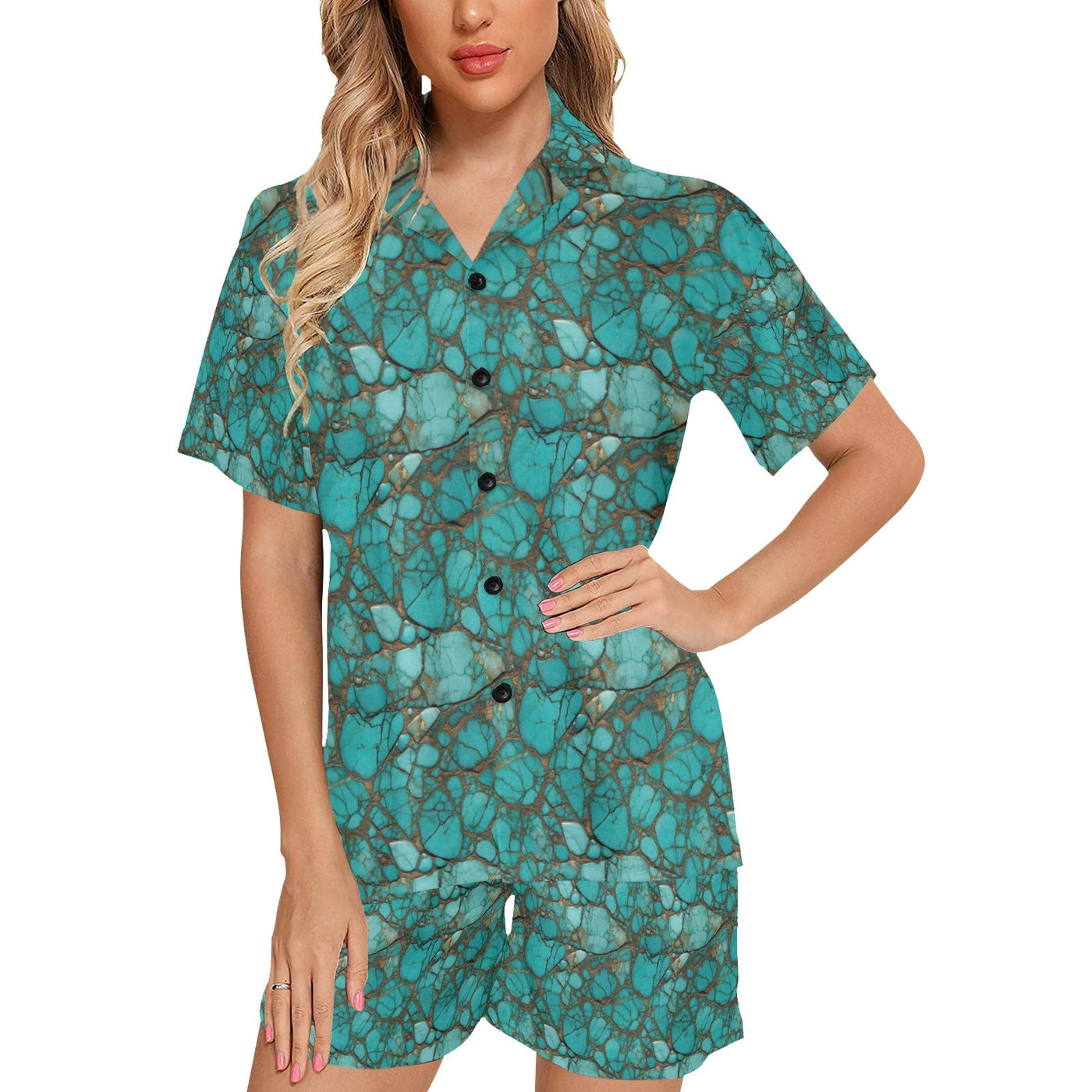 All Turquoise Women's Pajama Set