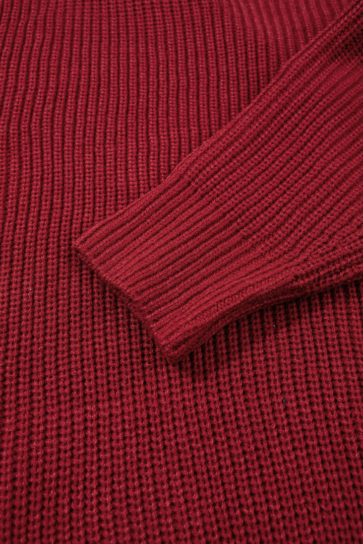 Red Dahlia Solid Color Knit Oversized Button Front Sweater Cardigan